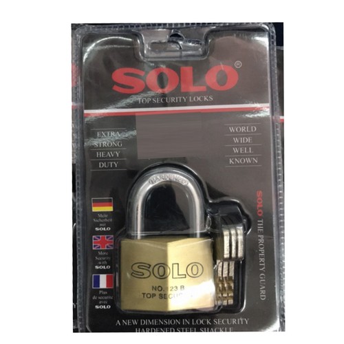 SKI - สกี จำหน่ายสินค้าหลากหลาย และคุณภาพดี | SOLO 123B กุญแจทองเหลืองขัดเงา 60 มิล ห่วงมาตรฐาน